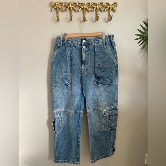 Free People Denim - FREE PEOPLE Cargo Denim Jeans